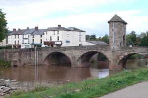 The River Monnow and the bridge, Monmouth