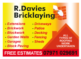 R. Davies Bricklaying serving Aberdare - Roofing