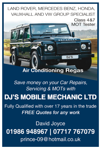 Dj’s Mobile Mechanic Ltd serving Beccles and Bungay - Garage Services