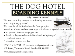 The Dog Hotel serving Beccles and Bungay - Boarding Kennels & Catteries