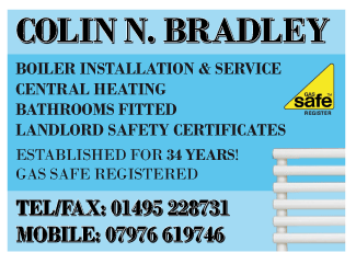 Colin N. Bradley serving Blackwood - Central Heating