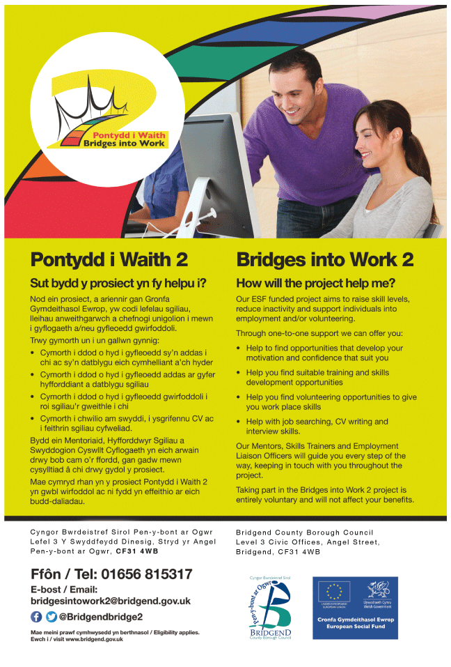 Bridges Into Work serving Bridgend - Learning Centres