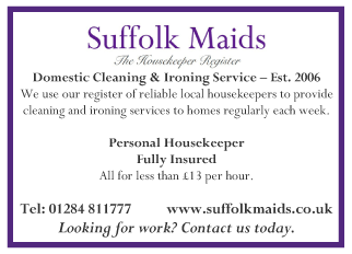 Suffolk Maids serving Bury St Edmunds - Domestic Cleaners