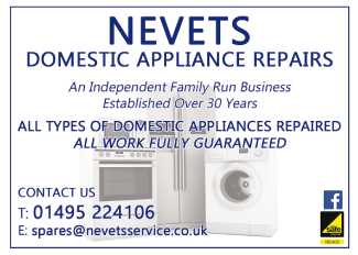Nevets Domestic Appliance Repairs serving Caerphilly - Washing Machine Repairs