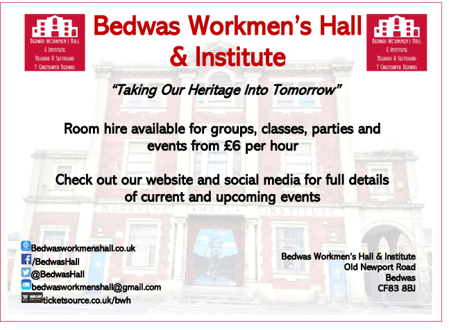 Bedwas Workmen’s Hall & Institute serving Caerphilly - Halls For Hire