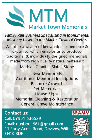 Market Town Memorials serving Calne and Devizes - Memorials