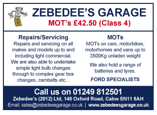 Zebedee’s Ltd serving Calne and Devizes - M O T Stations