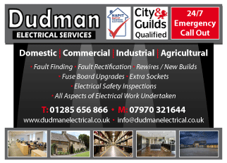 Dudman Electrical Services serving Cirencester and Malmesbury - Electricians