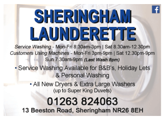 Sheringham Launderette serving Cromer - Launderettes & Laundry Service