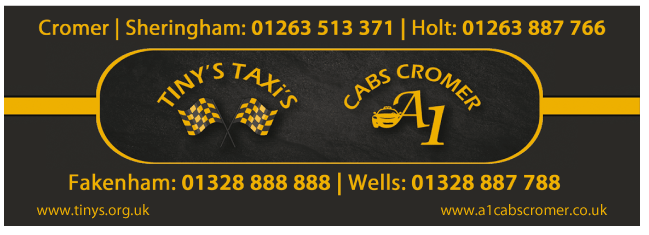 Tiny’s Taxis & A1 Cabs Of Cromer & Sheringham serving Cromer - Taxis & Private Hire