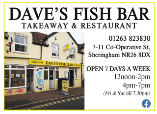 Dave’s Fish Bar & Restaurant serving Cromer - Restaurants