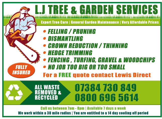 LJ Tree & Garden Services serving Cwmbran - Garden Services