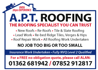 A.P.T. Roofing serving Dereham - Roofing