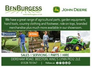 Ben Burgess serving Dereham - Garden Machinery