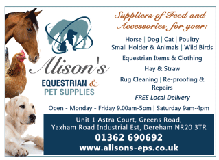Alison’s Equestrian & Pet Supplies serving Dereham - Animal Feeds