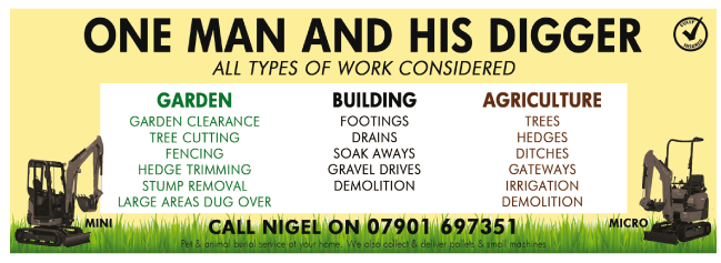 One Man & His Digger serving Diss - Garden Services