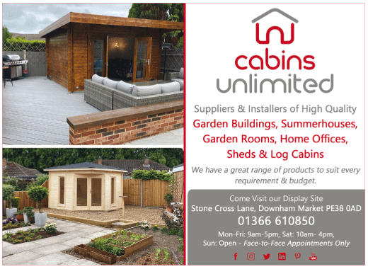 Cabins Unlimited Norwich serving Downham Market - Garden Buildings