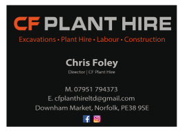 CF Plant Hire Ltd serving Downham Market - Plant & Tool Hire