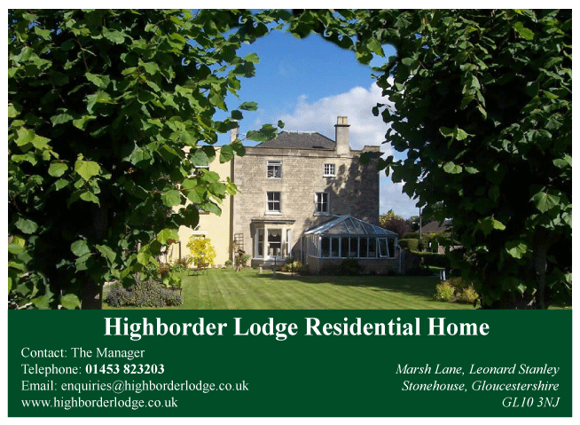 Highborder Lodge serving Dursley and Wotton U Edge - Residential Homes