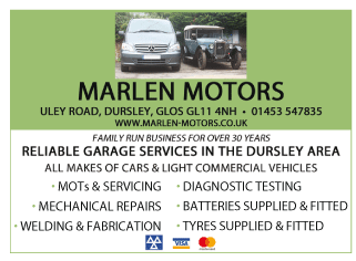 Marlen Motors serving Dursley and Wotton U Edge - M O T Stations