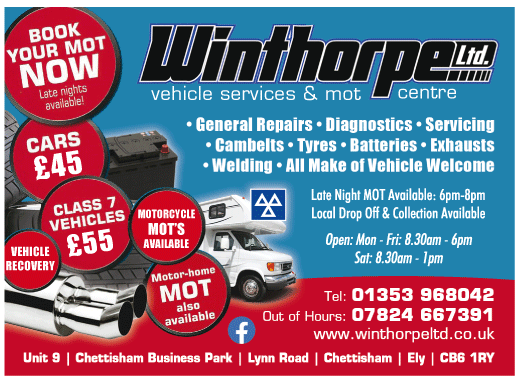 Winthorpe Ltd serving Ely - Garage Services
