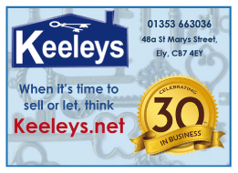 Keeleys serving Ely - Letting Agents