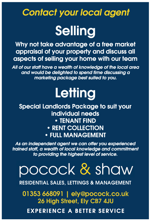 Pocock & Shaw serving Ely - Letting Agents