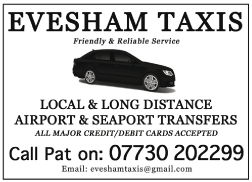 Evesham Taxis serving Evesham - Airport Transfers
