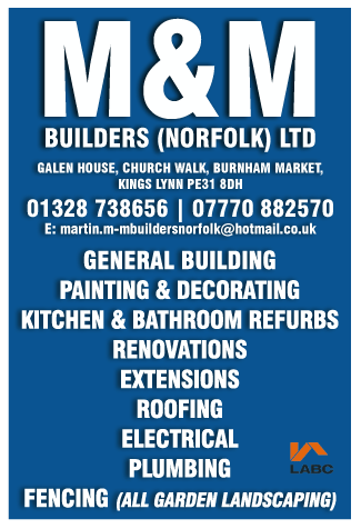 M&M Builders (Norfolk) Ltd serving Fakenham - Electricians