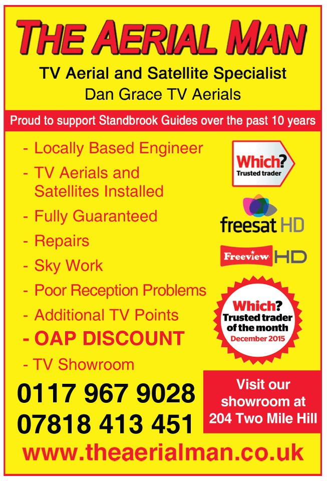 Aerial Man (Dan Grace) Ltd serving Kingswood - Satellite Television
