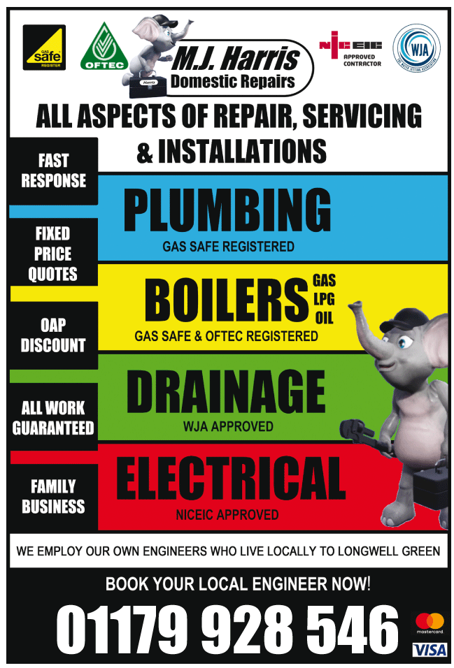 M.J. Harris Plumbing & Heating serving Longwell Green - Plumbing & Heating
