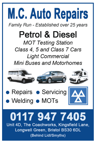M.C. Auto Repairs serving Longwell Green - M O T Stations