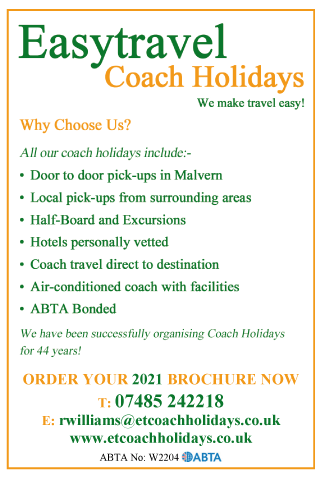 Easytravel Coach Holidays Ltd serving Malvern - Coach Tours