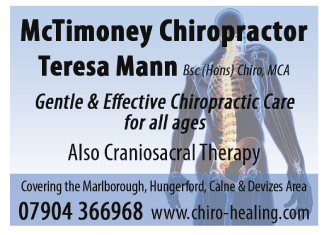 McTimoney Chiropractor Teresa Mann serving Marlborough and Hungerford - Chiropractic