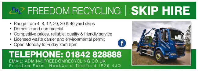 Freedom Recycling serving Mildenhall - Skip Hire