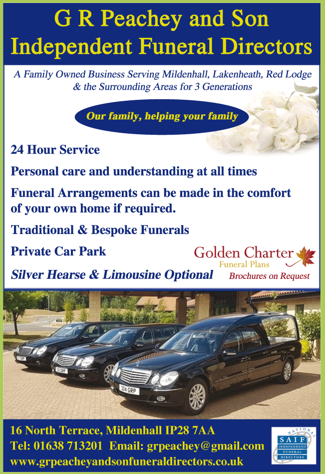 G R Peachey & Son Ltd serving Mildenhall - Funeral Directors