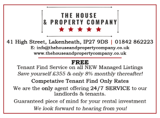 The House & Property Company serving Mildenhall - Letting Agents