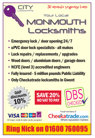 Monmouth Locksmiths Gwent Ltd serving Monmouth and Raglan - Locksmiths