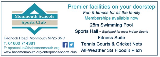 Monmouth Schools Sports Club serving Monmouth and Raglan - Leisure & Sports Centres