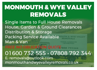 Monmouth & Wye Valley Removals serving Monmouth and Raglan - Self Storage
