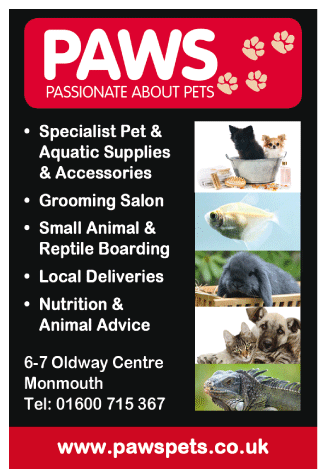 Paws Pets serving Monmouth and Raglan - Pet Shops & Services