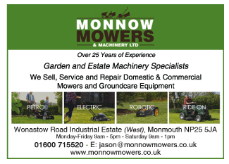 Monnow Mowers & Machinery Ltd serving Monmouth and Raglan - Garden Machinery