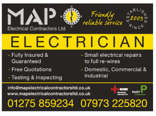 M.A.P. Electrical Contractors Ltd serving Nailsea and Yatton - Electricians