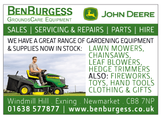Ben Burgess serving Newmarket - Garden Machinery
