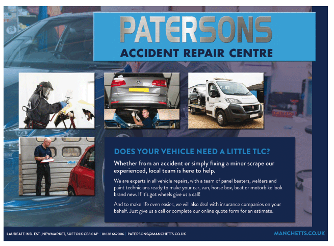 Patersons Accident Repair Centre serving Newmarket - Car Body Repairs
