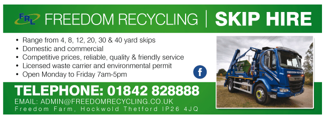 Freedom Recycling serving Newmarket - Skip Hire
