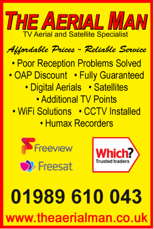 Aerial Man (Dan Grace) Ltd serving Ross on Wye - Television Sales & Service