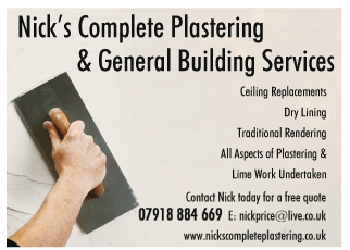 Nick’s Complete Plastering serving Ross on Wye - Plasterers