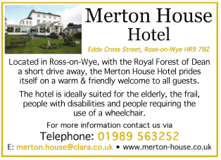 Merton House Hotel for Elderly & Disabled serving Ross on Wye - Hotels