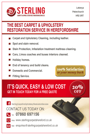 Sterling Carpet & Upholstery Restoration Services serving Ross on Wye - Carpet & Upholstery Cleaners